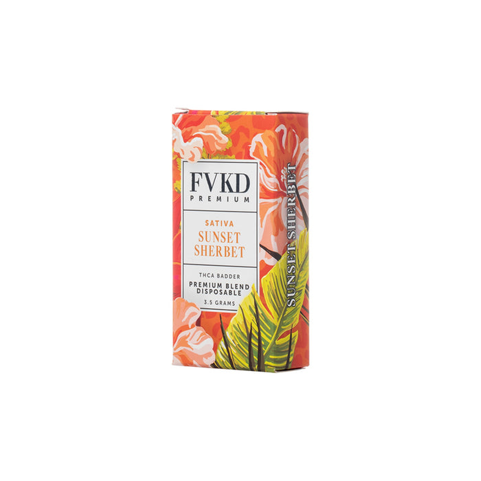 FVKD Premium THCA Badder Disposable Vape 3.5g Sunset Sherbet