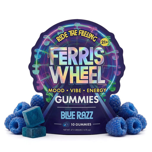 Ferris Wheel Kanna Daily Mood Gummies Blue Razz 10 count | CBDdatabase.com