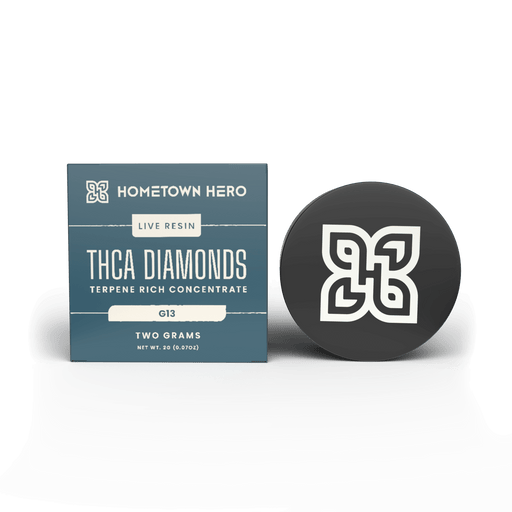 Hometown Hero THCA Diamonds + Live Resin G13 (2g) | CBDdatabase.com