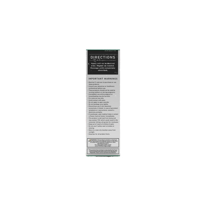 Green Roads Advanced Pain Relief CBD Roll-On 1500mg (3oz) back | CBDdatabase.com
