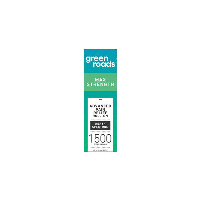 Green Roads Advanced Pain Relief CBD Roll-On 1500mg (3oz) front | CBDdatabase.com
