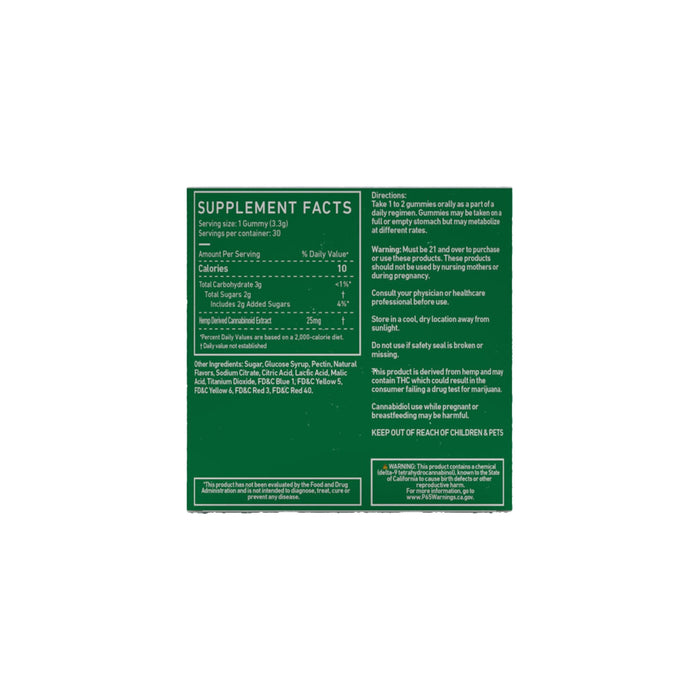 Green Roads Extra Strength CBD Relax Berries (10 and 30 Count) 30 Count back | CBDdatabase.com