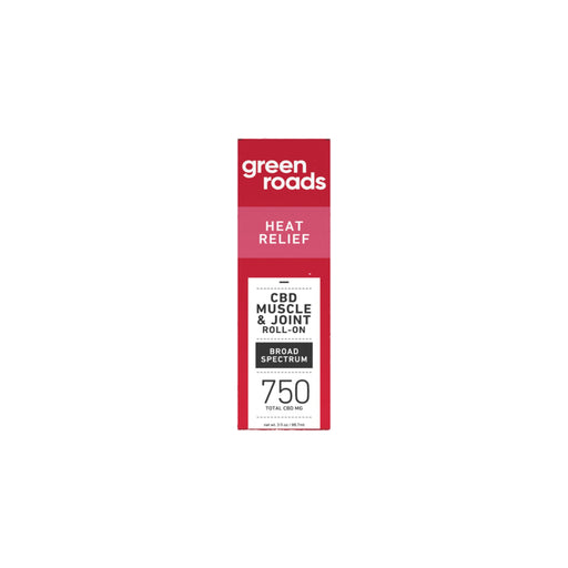 Green Roads Heat Relief CBD Roll-On 750mg (3oz) front | CBDdatabase.com