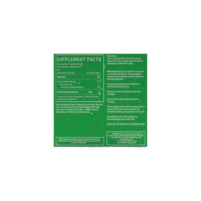 Green Roads Super Max Strength CBD Relax Berries 1500mg (30 Count) back | CBDdatabase.com