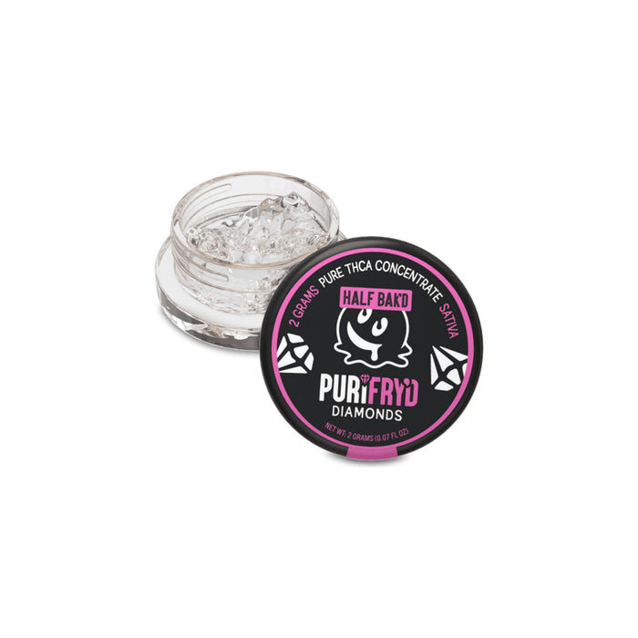 Half Bak'd Purifryd Diamonds THCA Concentrate Strawberry Cough (Sativa)