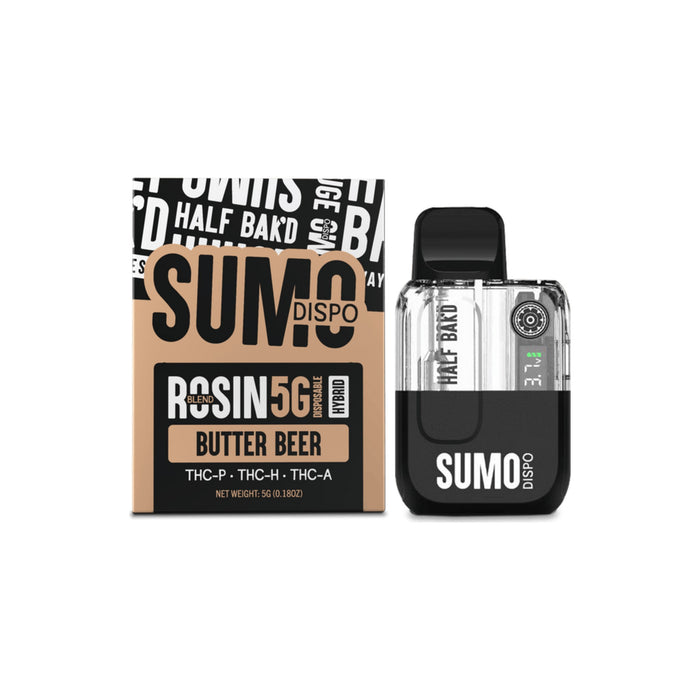 Half Bak'd Sumo 5g Live Rosin Disposable Butter Beer (Hybrid)