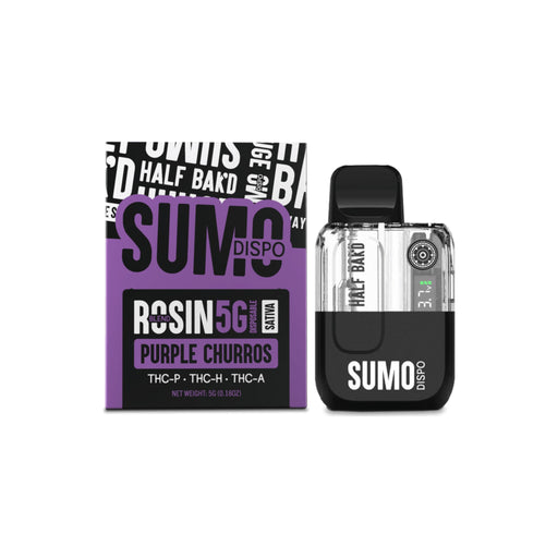 Half Bak'd Sumo 5g Live Rosin Disposable Purple Churros (Sativa)