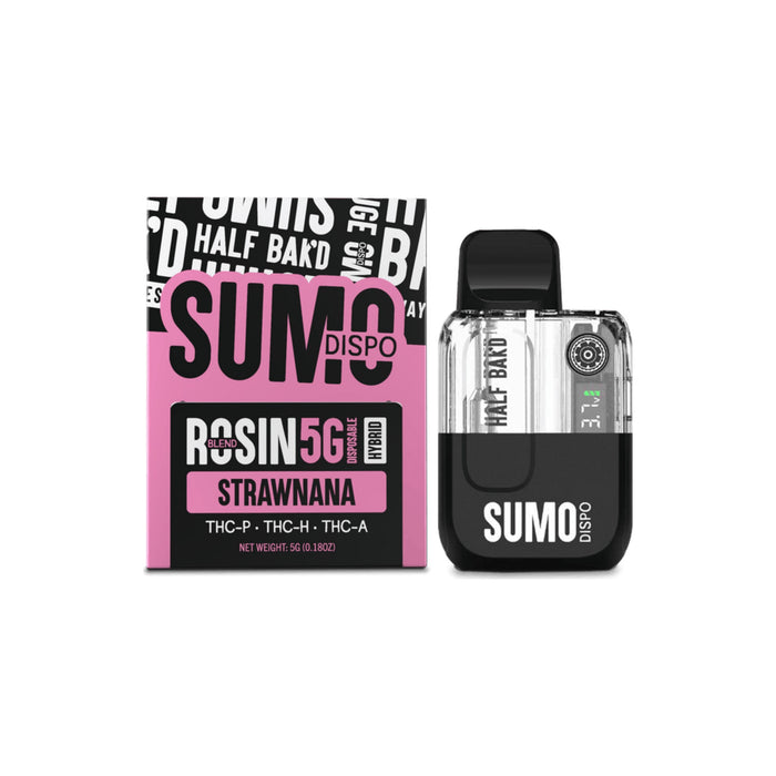 Half Bak'd Sumo 5g Live Rosin Disposable Strawnana (Hybrid)