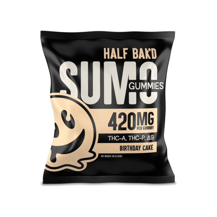 Half Bak'd Sumo Gummies 2 Count Birthday Cake
