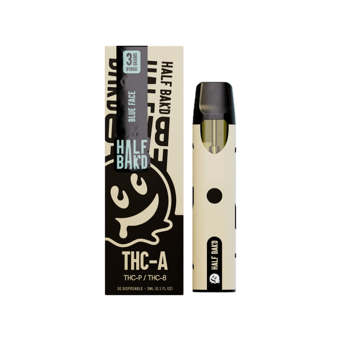 Half Bak'd THCA 3g Disposable Blue Face (Hybrid)