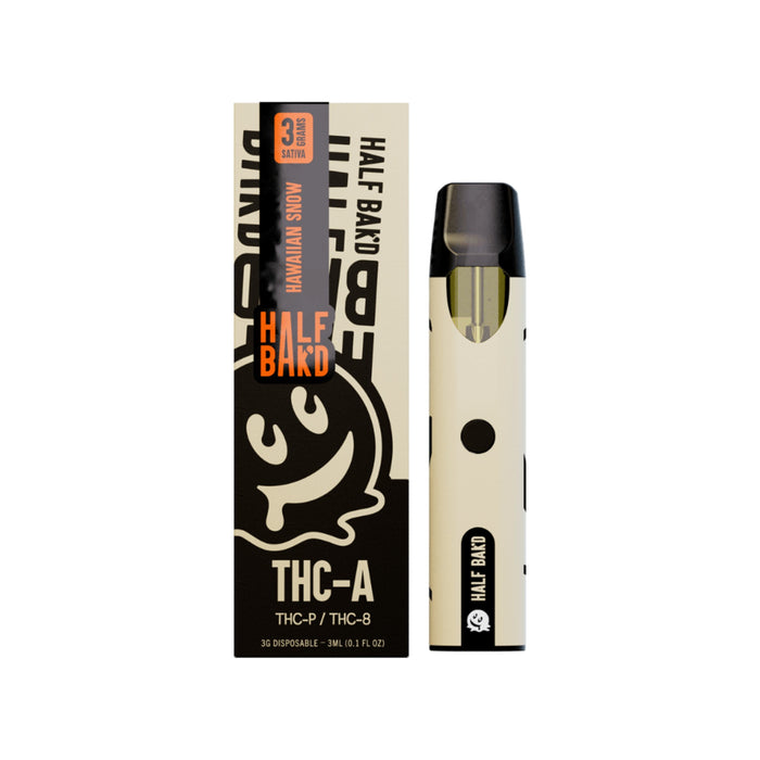 Half Bak'd THCA 3g Disposable Hawaiian Snow (Sativa)