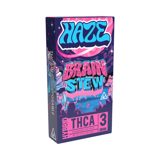 Haze Brain Stew THCA Disposable Vape 3g front | CBDdatabase.com