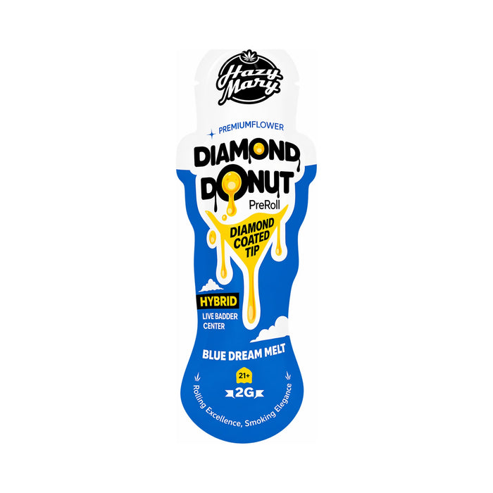 Hazy Mary Diamond Donut THCA Pre-Roll 2g Blue Dream Melt