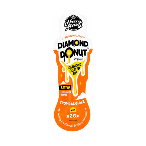 Hazy Mary Diamond Donut THCP CBD and CBN Pre-Roll 2g Tropical Glaze