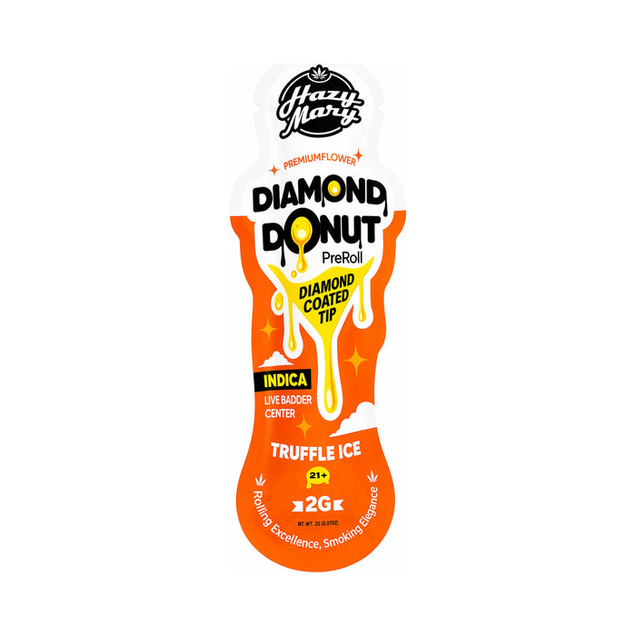 Hazy Mary Diamond Donut THCP CBD and CBN Pre-Roll 2g Truffle Ice