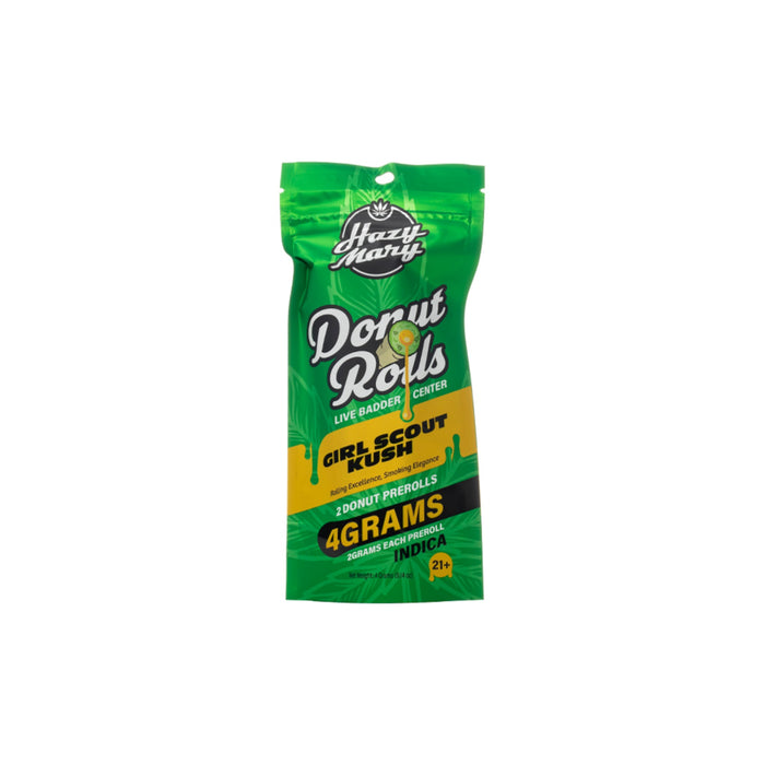 Hazy Mary Donut Rolls Live Badder THCA Pre-Rolls 4g (2 Count) Girl Scout Kush