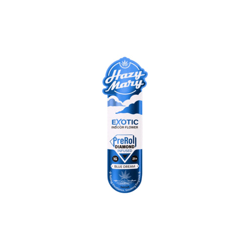 Hazy Mary Exotic Indoor THCA Diamond Infused Pre-Roll 1g Blue Dream