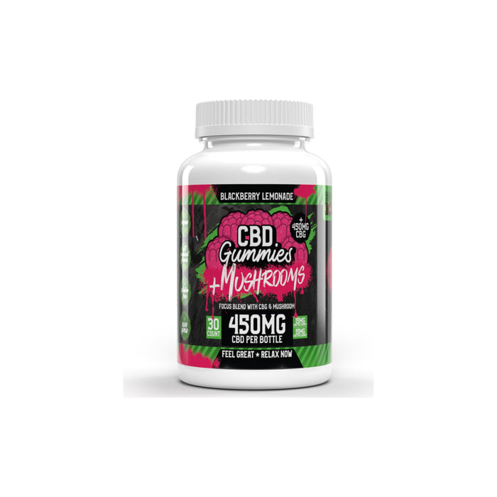 Hemp Bombs Focus CBD and CBG Gummies with Lion's Mane (30 Count)