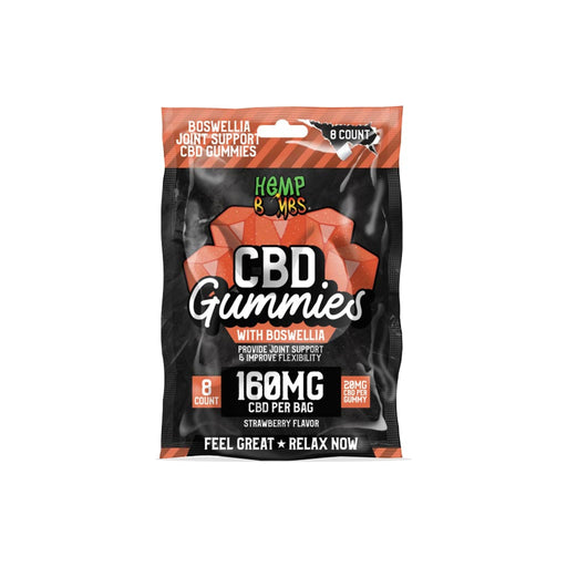 Hemp Bombs Full Spectrum CBD Gummies with Boswellia 20mg (8 & 50 Count) 8 Count (160mg)