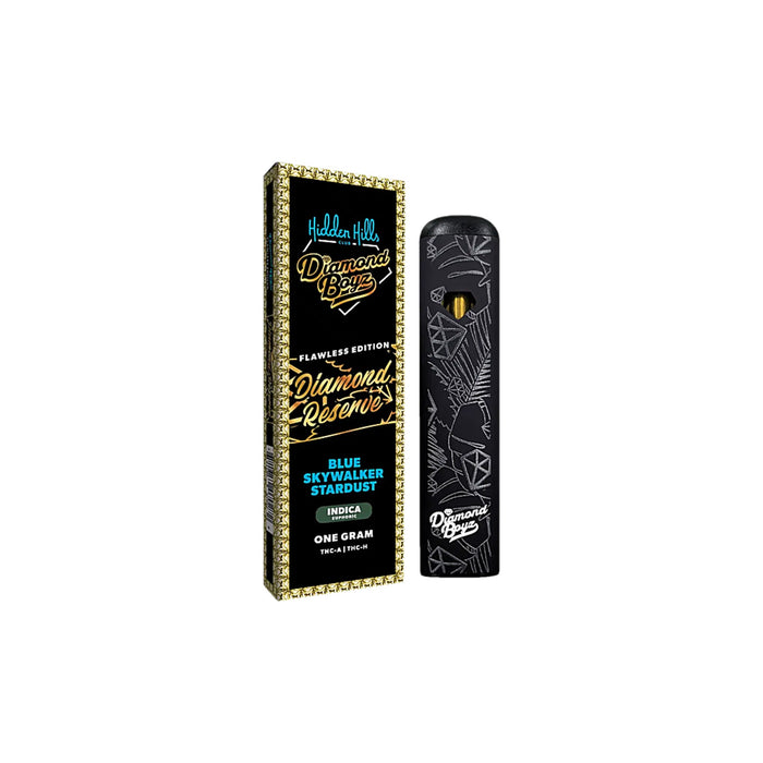 Hidden Hills Club Diamond Reserve THCA and THCH Disposable Vape 1g Blue Skywalker Stardust