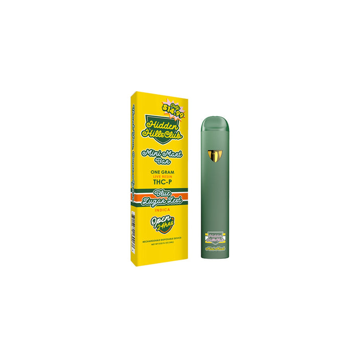 Hidden Hills Club Mini Mart Live Resin THCP Disposable Vape 1g Blue Zugar Zest