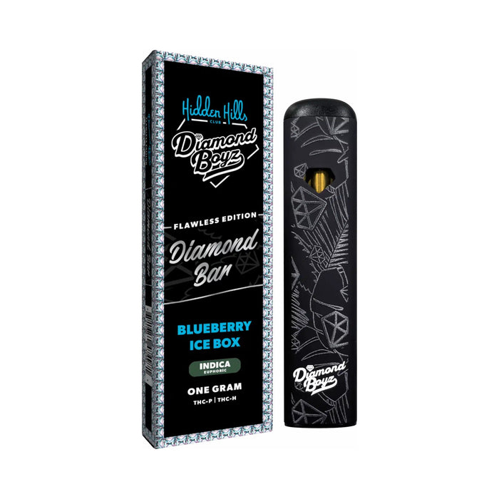Hidden Hills Diamond Bar THCP and THCH Disposable Vape 1g Blueberry Ice Box