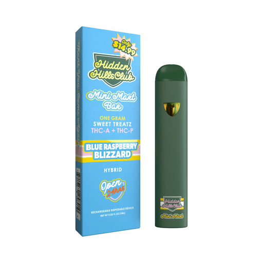 Hidden Hills Mini Mart Sweet Treatz THCA and THCP Disposable Vape 1g Blue Raspberry Blizzard