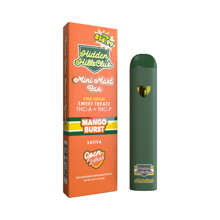 Hidden Hills Mini Mart Sweet Treatz THCA and THCP Disposable Vape 1g Mango Burst