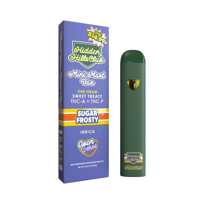 Hidden Hills Mini Mart Sweet Treatz THCA and THCP Disposable Vape 1g Sugar Frosty