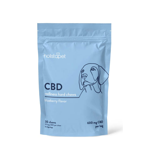 HolistaPet Wellness CBD Dog Hard Chews Blueberry 150mg to 600mg (30 Count)