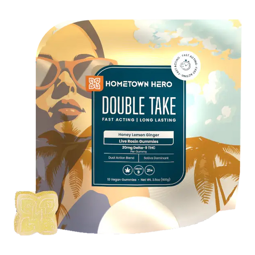 Hometown Hero Double Take Delta 9 Gummies Honey Lemon Ginger 20mg (10 Count) | CBDdatabase.com