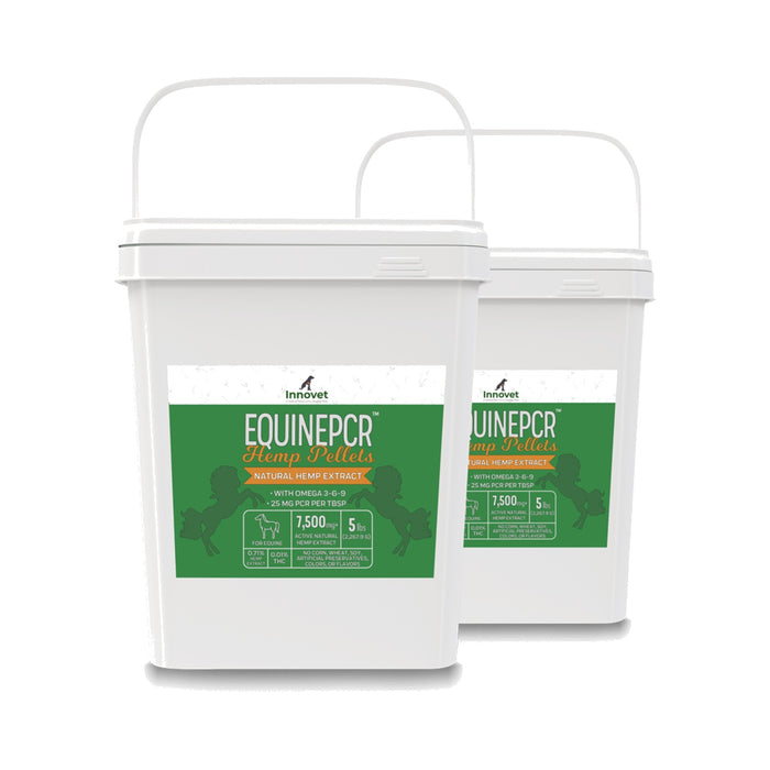 Innovet EquinePCR Hemp Pellets for Horses 1lb to 25lb buckets | CBDdatabase.com