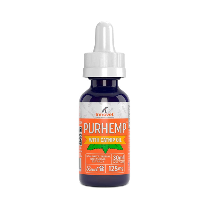 Innovet PurHemp CBD Oil with Catnip for Cats 125mg (30mL) front | CBDdatabase.com