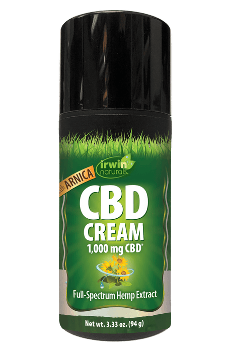 Irwin Naturals CBD Cream + Arnica 1000mg (3.33 oz) | CBDdatabase.com