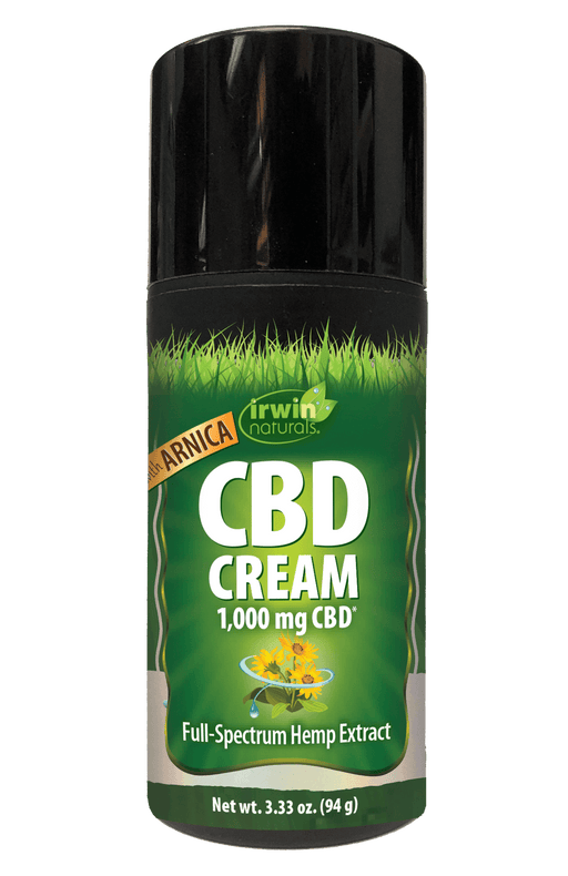 Irwin Naturals CBD Cream + Arnica 1000mg (3.33 oz) | CBDdatabase.com
