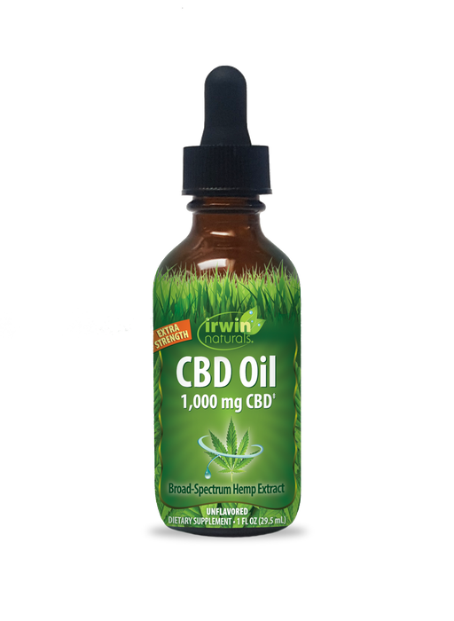 Irwin Naturals CBD Oil Unflavored 1000mg (1 fl oz) | CBDdatabase.com
