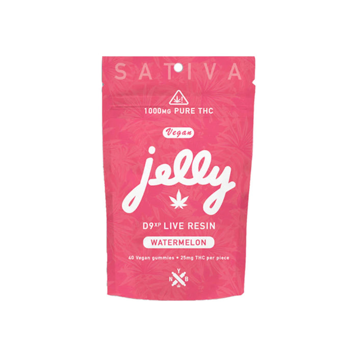 Jelly D9XP Live Resin Delta 9 THC Gummies 100mg and 1000mg 1000mg (40 Count) Watermelon