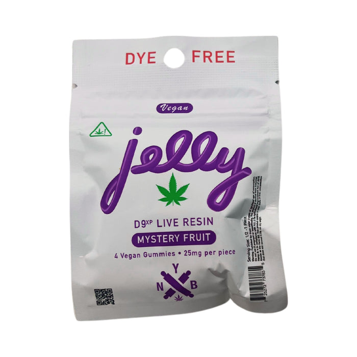 Jelly D9XP Live Resin Delta 9 THC Gummies 100mg and 1000mg 100mg (4 Count) Mystery Fruit