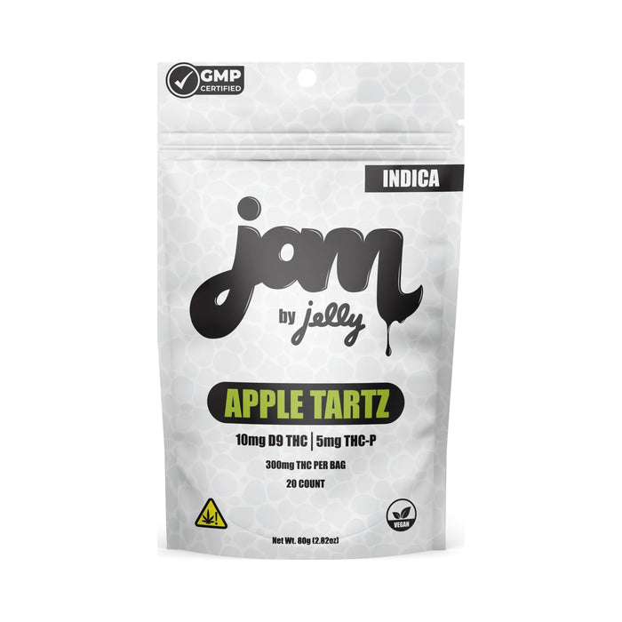 Jelly JAM Delta 9 THC and THCP Gummies 300mg (20 Count) Apple Tartz