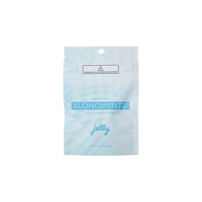 Jelly Klono Mintz CBN Mints (25 Count) pouch front