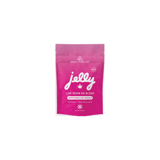 Jelly KO Live Resin THC Gummies 5000mg (40 Count) Watermelon Sugar