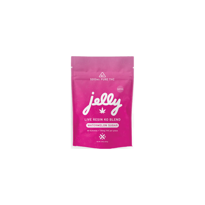 Jelly KO Live Resin THC Gummies 5000mg (40 Count) Watermelon Sugar