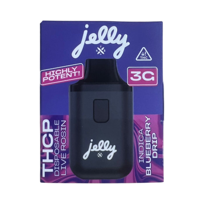 Jelly THCP Live Rosin Disposable Vape 3g Blueberry Drip