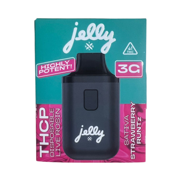 Jelly THCP Live Rosin Disposable Vape 3g Strawberry Runtz
