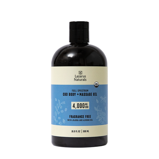 Lazarus Naturals Organic CBD Body + Massage Oil (4000mg) - image 1