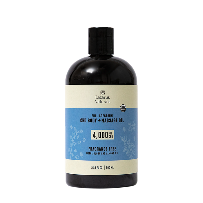 Lazarus Naturals Organic CBD Body + Massage Oil (4000mg) - image 1