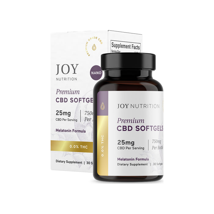 Joy Organics Broad Spectrum CBD Sleep Softgels with CBN 25mg (30 Count)