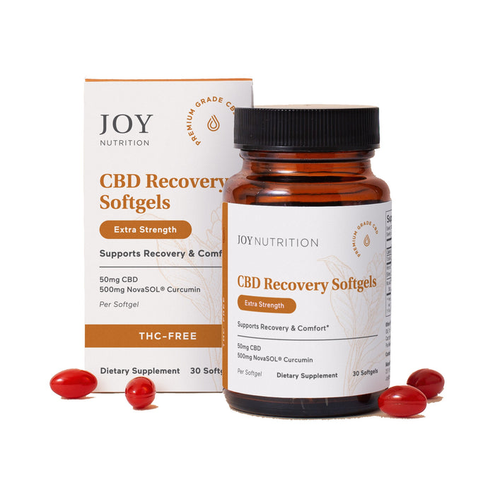 Joy Organics Broad Spectrum CBD Softgels with Curcumin 50mg (30 Count)