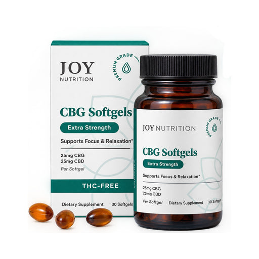 Joy Organics Broad Spectrum CBG and CBD Softgels 50mg (30 Count)