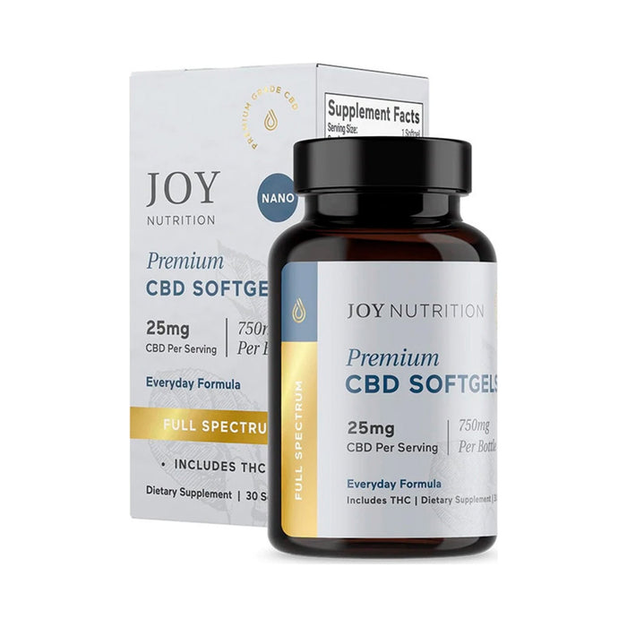 Joy Organics Full Spectrum CBD Softgels 25mg (30 Count)